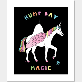 Hump Day Winged Unicorn Posters and Art